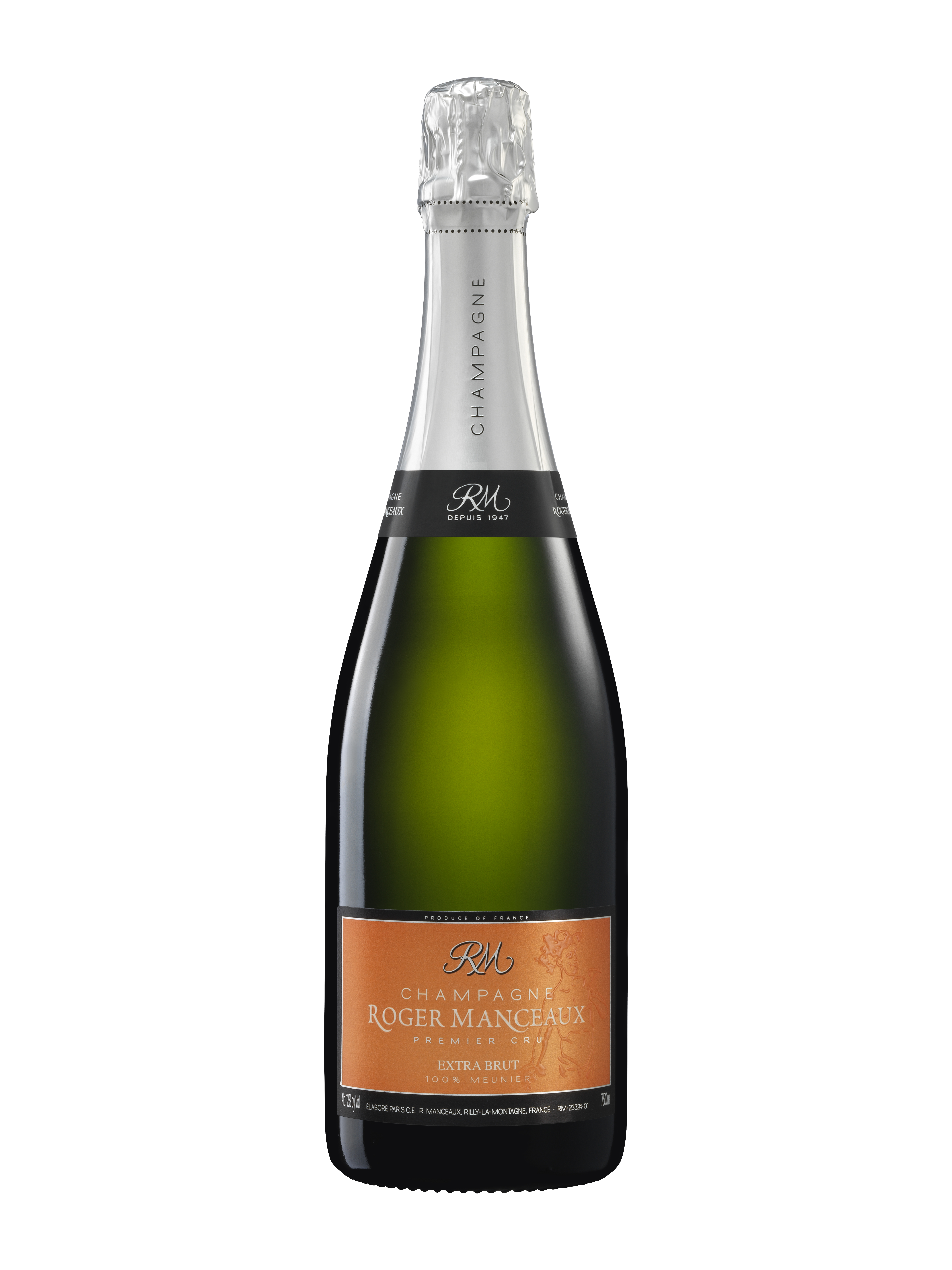 100% Meunier Extra Brut Premier Cru bottle